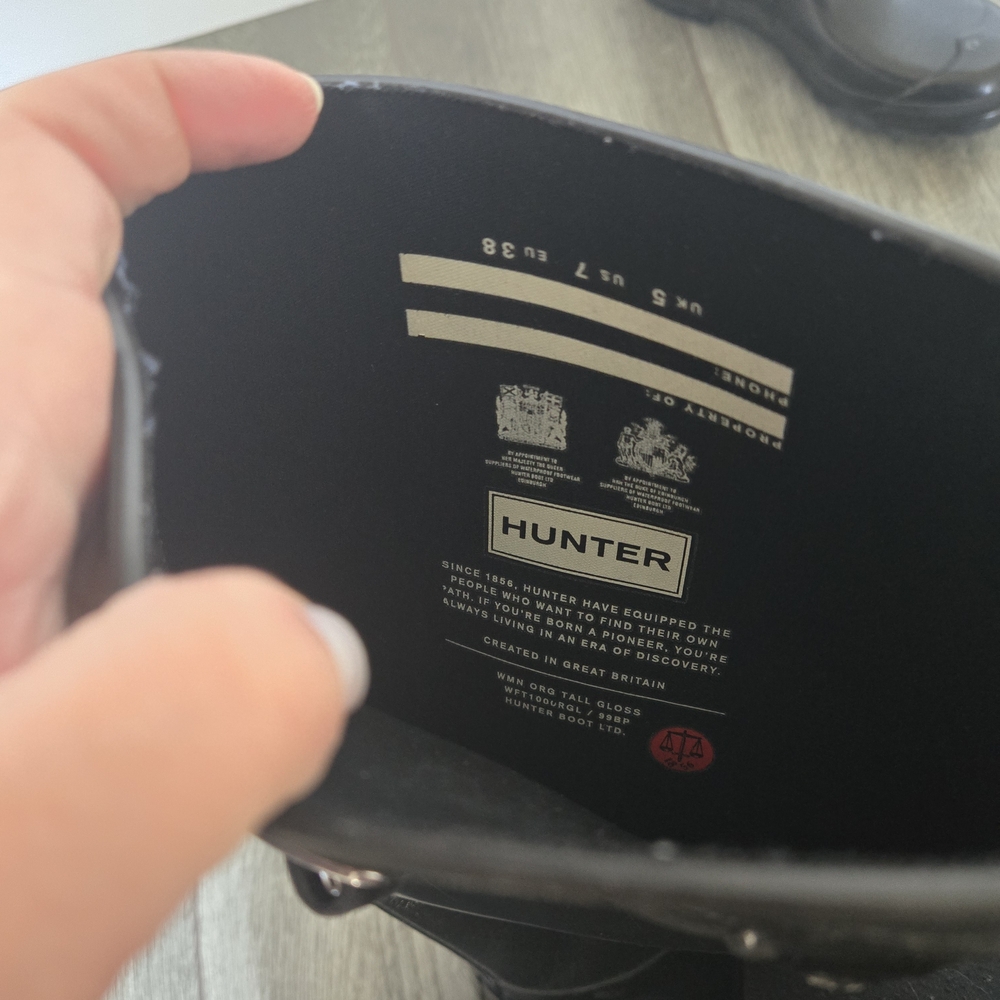 Hunter Black Rain Boots - Picture 3 of 3